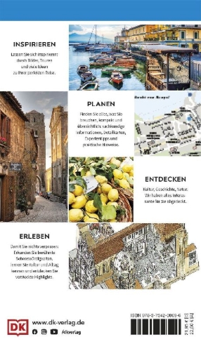 Buchcover und Innenansicht für das Buch: Vis-à-Vis Reiseführer Neapel, Pompeji & Amalfi-Küste