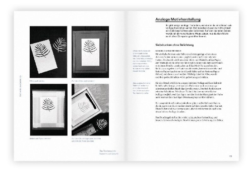 Buchcover und Innenansicht für das Buch: Siebdruck zu Hause