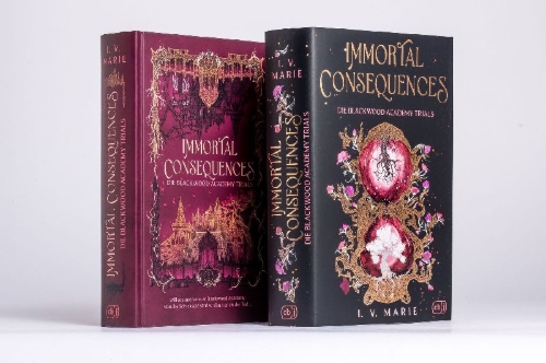 Buchcover und Innenansicht für das Buch: Immortal Consequences - Die Blackwood Academy Trials
