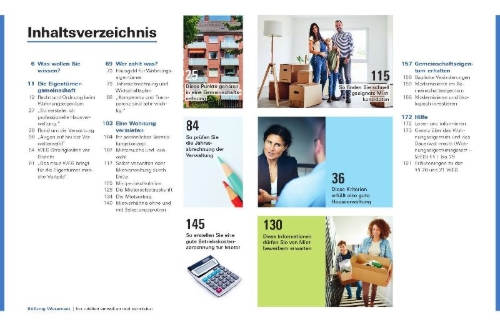Buchcover und Innenansicht für das Buch: Immobilien verwalten und vermieten