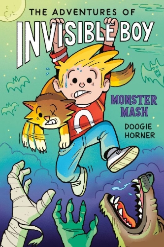 Buchcover und Innenansicht für das Buch: The Adventures of Invisible Boy: Monster Mash: A Graphic Novel