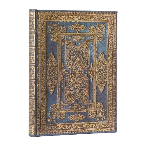 Buchcover und Innenansicht für das Buch: Blue Luxe (Luxe Design) Ultra Lined Hardback Journal (Elastic Band Closure)