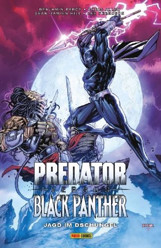 Buchcover und Innenansicht für das Buch: Predator vs. Black Panther (2024) #1-#4
