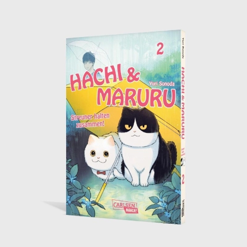 Buchcover und Innenansicht für das Buch: Tsure-neko Maruru to Hachi