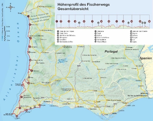 Buchcover und Innenansicht für das Buch: Portugal: Fischerweg von der Praia de São Torpes bis Lagos