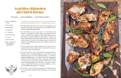 Buchcover und Innenansicht für das Buch: Jamie Oliver BBQ