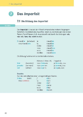 Buchcover und Innenansicht für das Buch: KomplettTrainer Gymnasium Französisch 2. Lernjahr