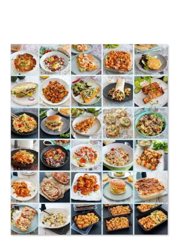 Buchcover und Innenansicht für das Buch: High Protein Fast Food aus dem Airfryer
