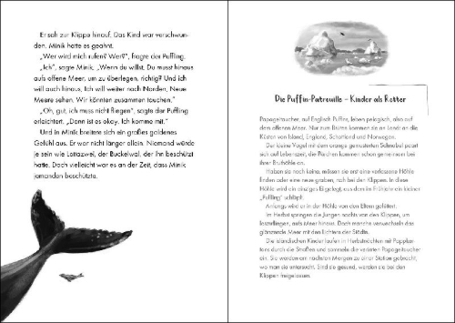 Buchcover und Innenansicht für das Buch: Das geheime Leben der Tiere (Ozean) - Minik - Der Ruf der Arktis