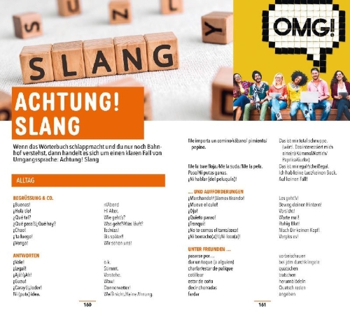 Buchcover und Innenansicht für das Buch: MARCO POLO Sprachführer Spanisch