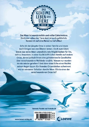 Buchcover und Innenansicht für das Buch: Das geheime Leben der Tiere (Meer) - Das Lied der Orcas