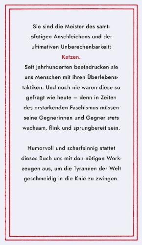 Buchcover und Innenansicht für das Buch: Lessons from Cats for Surviving Fascism