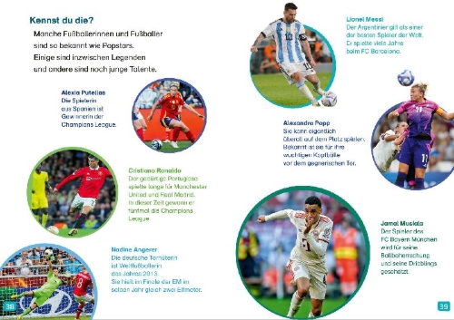 Buchcover und Innenansicht für das Buch: WAS IST WAS Erstes Lesen. Fußball