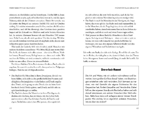 Buchcover und Innenansicht für das Buch: Don't give a fuck