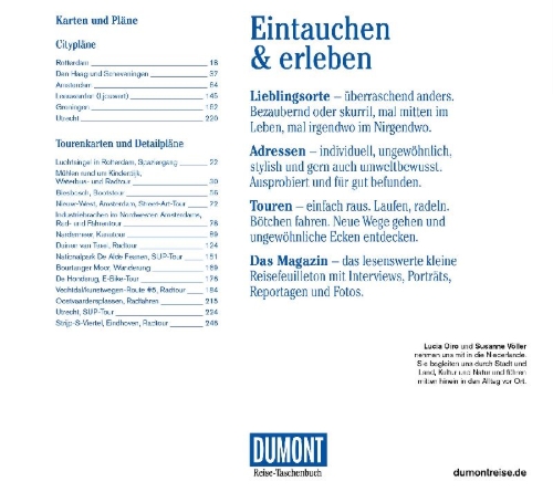Buchcover und Innenansicht für das Buch: DUMONT Reise-Taschenbuch Reiseführer Niederlande