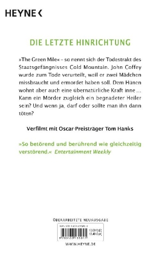 Buchcover und Innenansicht für das Buch: The Green Mile