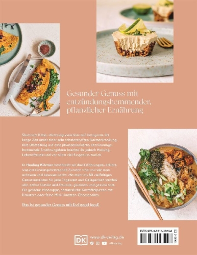 Buchcover und Innenansicht für das Buch: Healing Kitchen - gesund mit anti-entzündlicher Ernährung