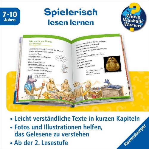 Buchcover und Innenansicht für das Buch: Wieso? Weshalb? Warum? Erstleser, Band 9 - Das alte Ägypten