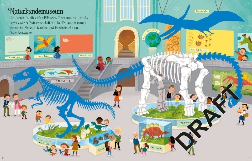 Buchcover und Innenansicht für das Buch: Mein erstes Stickerbuch: Im Museum