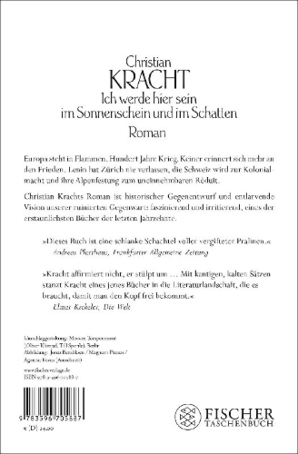 Buchcover und Innenansicht für das Buch: Ich werde hier sein im Sonnenschein und im Schatten