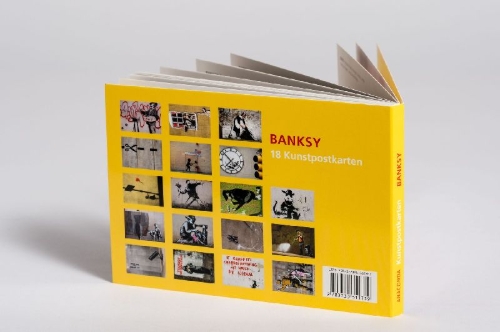 Buchcover und Innenansicht für das Buch: Postkarten-Set Banksy