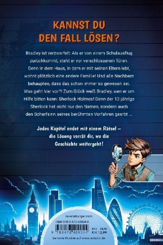 Buchcover und Innenansicht für das Buch: Sherlock & You, Band 1 - Das Rätsel um das verschwundene Haus