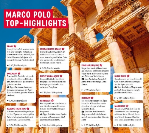 Buchcover und Innenansicht für das Buch: MARCO POLO Reiseführer Türkische Westküste