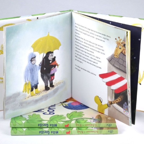 Buchcover und Innenansicht für das Buch: Milla Gorilla