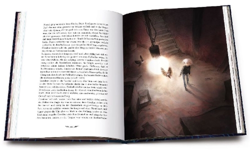 Buchcover und Innenansicht für das Buch: Coraline