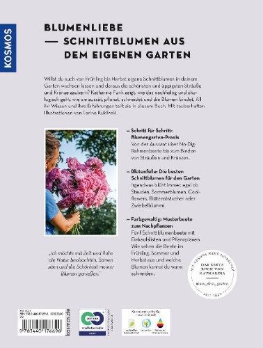 Buchcover und Innenansicht für das Buch: Vom Garten in die Vase