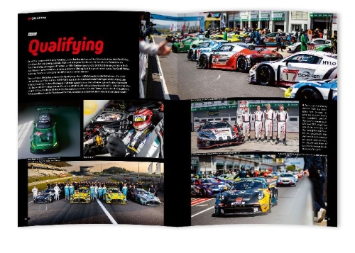 Buchcover und Innenansicht für das Buch: 24 Stunden Nürburgring Nordschleife 2023