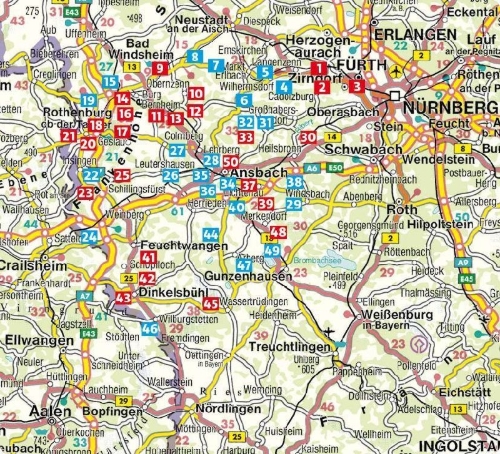 Buchcover und Innenansicht für das Buch: ROTHER Wanderführer Romantisches Franken