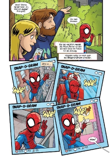 Buchcover und Innenansicht für das Buch: Marvel Super Hero Adventures: Spider-Man - Across the Spider-Verse (2019)