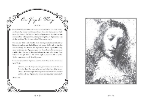 Buchcover und Innenansicht für das Buch: Logikrätsel - Leonardo da Vinci  - Geniale Denkaufgaben - inspiriert vom Meister der Renaissance