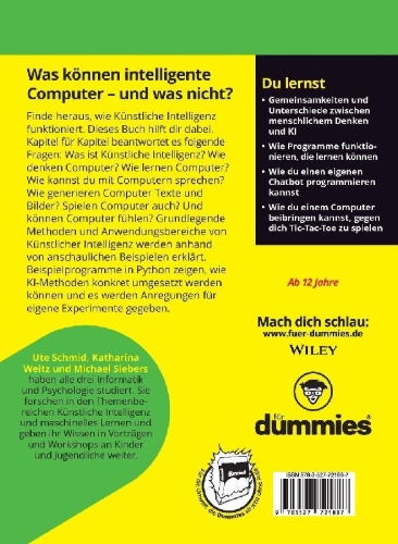 Buchcover und Innenansicht für das Buch: Künstliche Intelligenz selber programmieren für Dummies Junior