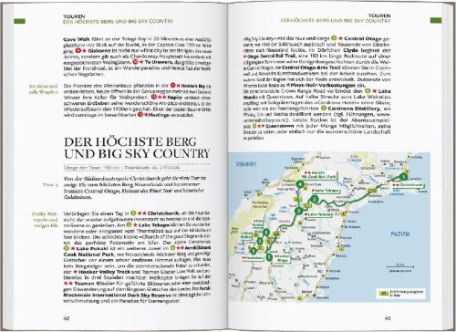 Buchcover und Innenansicht für das Buch: Baedeker Reiseführer Neuseeland