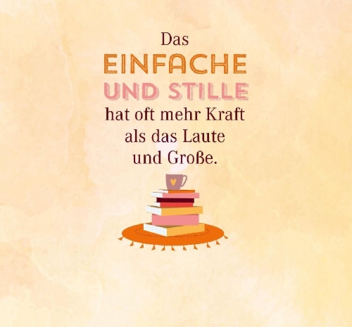 Buchcover und Innenansicht für das Buch: Nimm dir Zeit für Gemütlichkeit