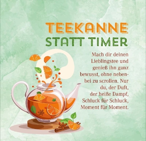 Buchcover und Innenansicht für das Buch: Nimm dir Zeit für Gemütlichkeit