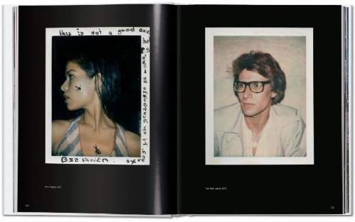 Buchcover und Innenansicht für das Buch: Andy Warhol. Polaroids 1958-1987