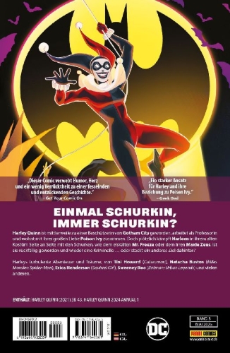 Buchcover und Innenansicht für das Buch: Harley Quinn 38-43; Harley Quinn 2025 Annual 1