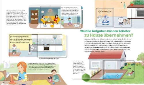 Buchcover und Innenansicht für das Buch: WAS IST WAS Junior Band 44 Roboter!