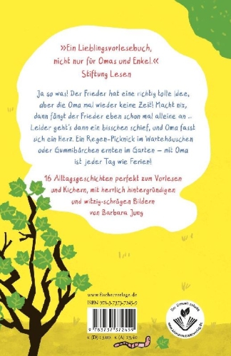 Buchcover und Innenansicht für das Buch: 'Oma!', schreit der Frieder