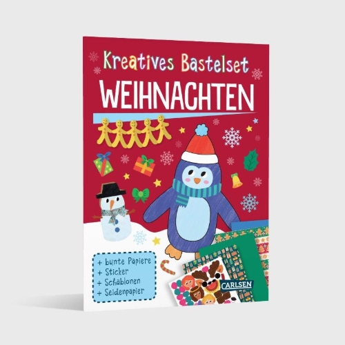 Buchcover und Innenansicht für das Buch: Bastelset für Kinder: Kreatives Bastelset: Weihnachten 2025