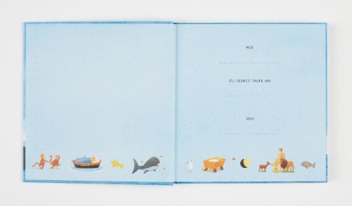 Buchcover und Innenansicht für das Buch: Dein kleiner Begleiter: Meine bunte Taufbibel