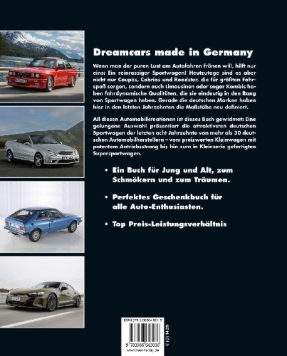 Buchcover und Innenansicht für das Buch: Deutsche Sportwagen