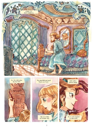 Buchcover und Innenansicht für das Buch: Les enquêtes d'Enola Holmes 8
