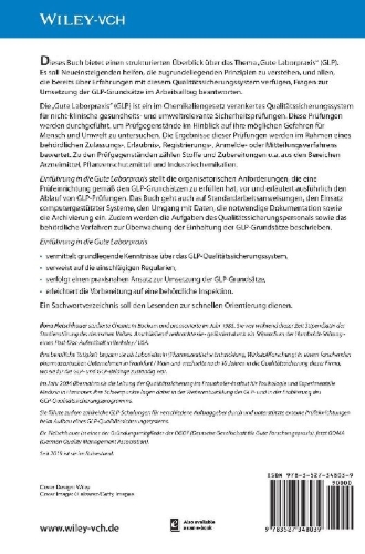 Buchcover und Innenansicht für das Buch: Einführung in die Gute Laborpraxis
