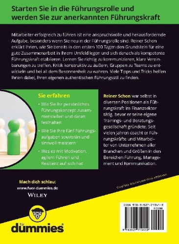 Buchcover und Innenansicht für das Buch: Neu in der Führung für Dummies