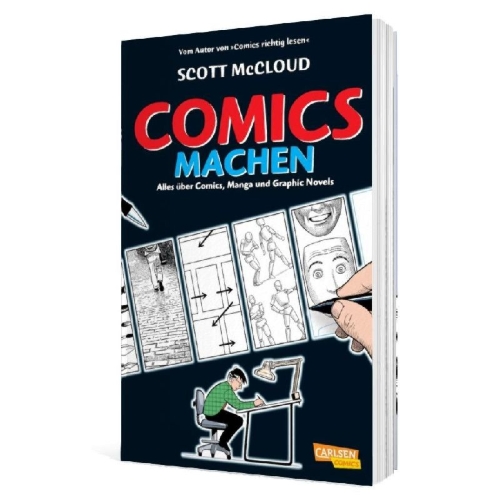 Buchcover und Innenansicht für das Buch: Comics machen