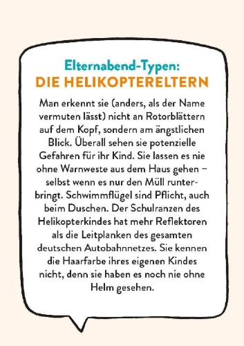 Buchcover und Innenansicht für das Buch: Survival Guide für den Elternabend